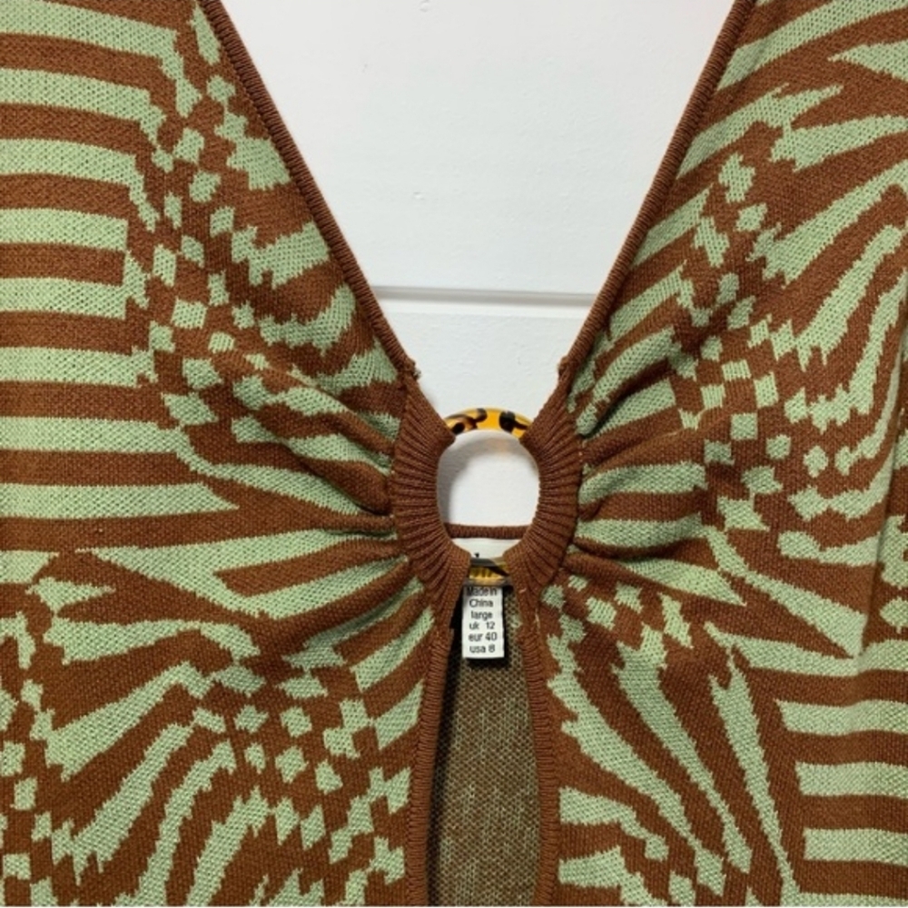 Another Girl Geometric Midi Dress. Size 8/L - Picture 7 of 11